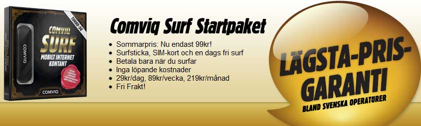 Comviq Surf just nu 99kr!