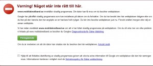 Varning från Chrome